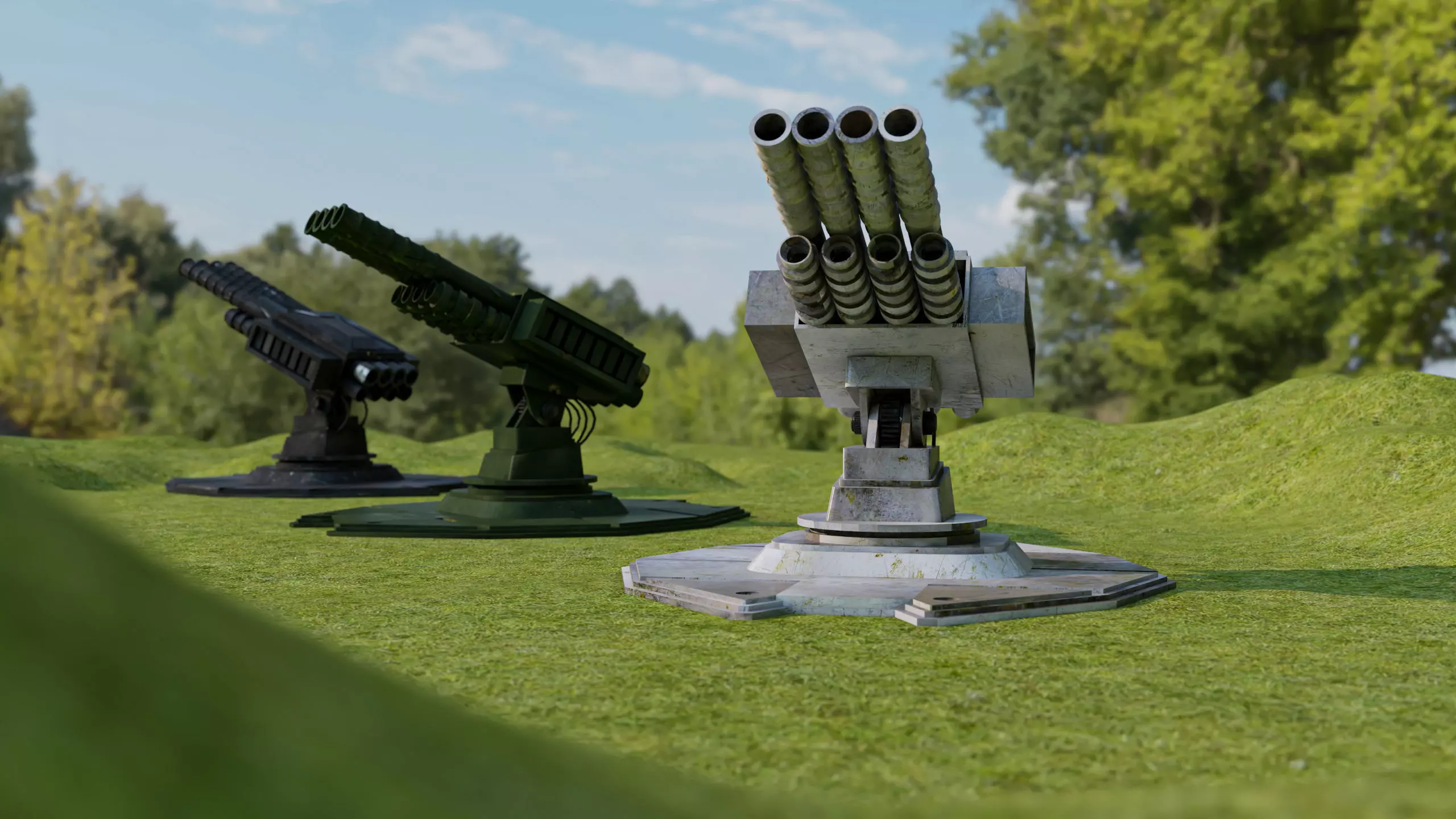 Automatic Mini Rocket Launcher  3D model_2