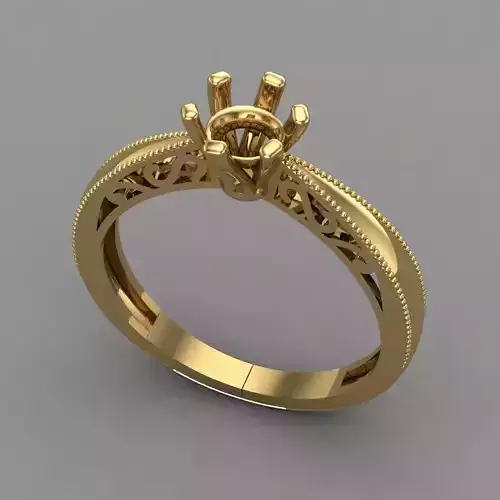 Wedding Engagement Women Ring 3D print model 