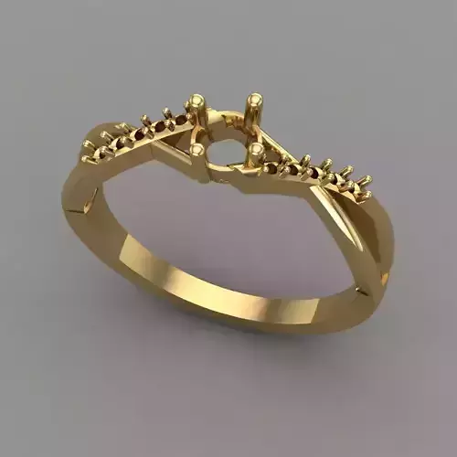 Wedding Engagement Women Ring 3D print model 