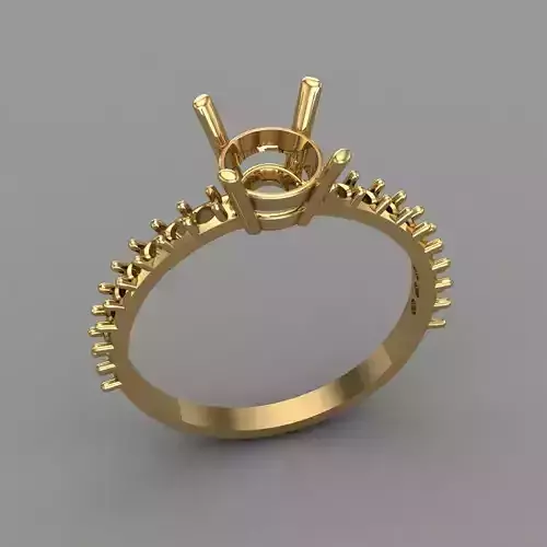 Wedding Engagement Women Ring 3D print model 