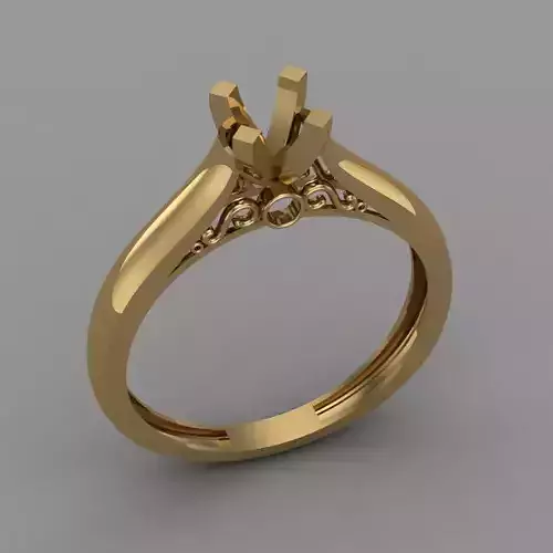 Wedding Engagement Women Ring 3D print model 
