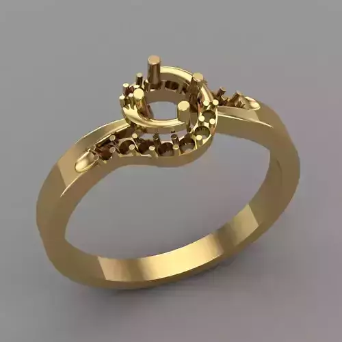Wedding Engagement Women Ring 3D print model 