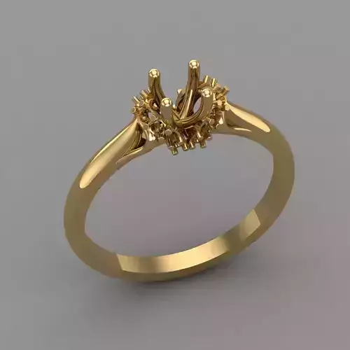 Wedding Engagement Women Ring 3D print model 