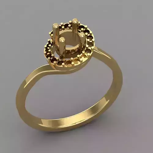Wedding Engagement Women Ring 3D print model 