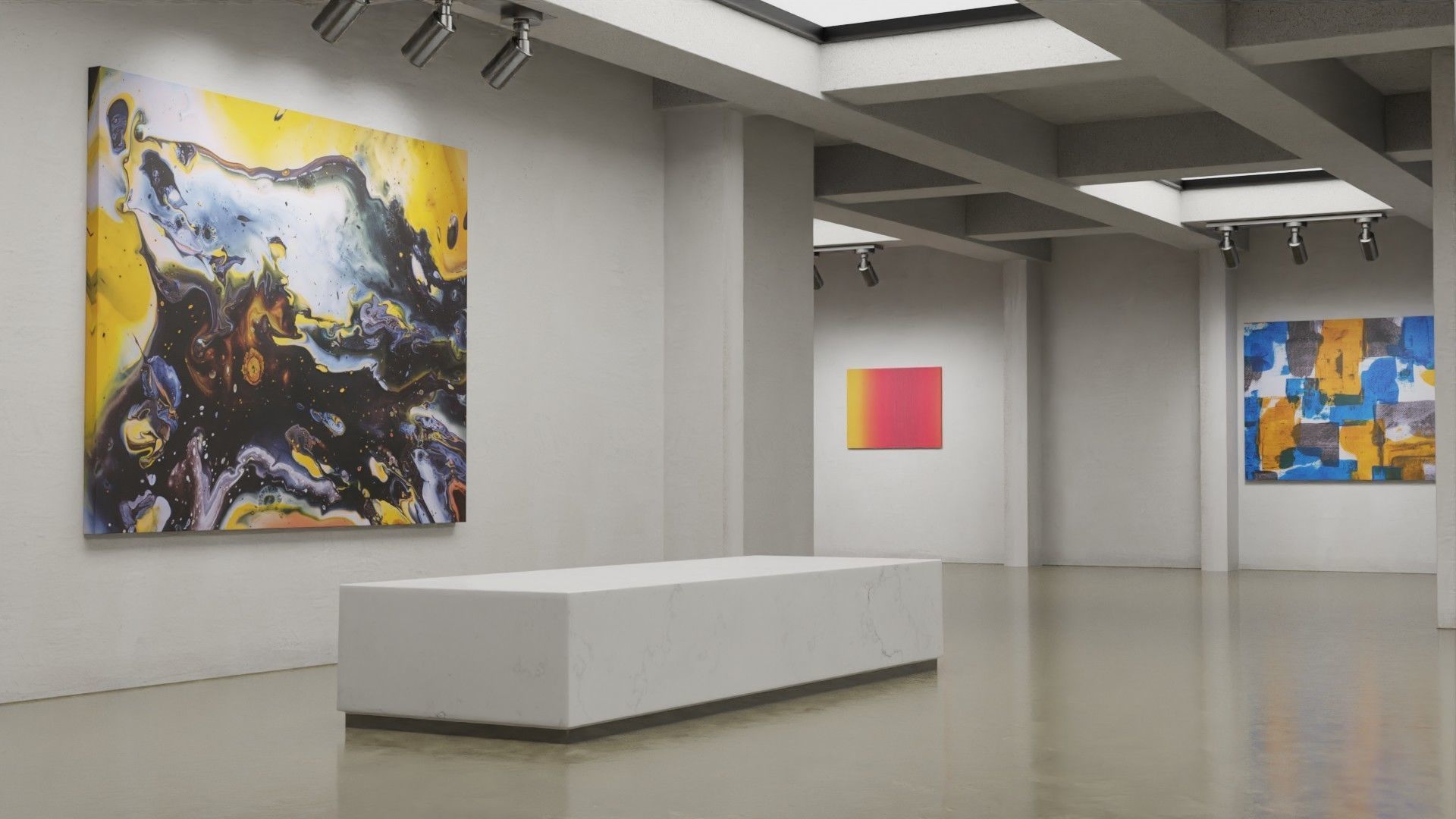 Art Gallery 3D Model - Blender Low-poly 3D model_3