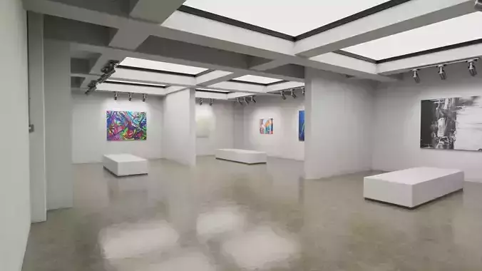Art Gallery 3D Model - Blender