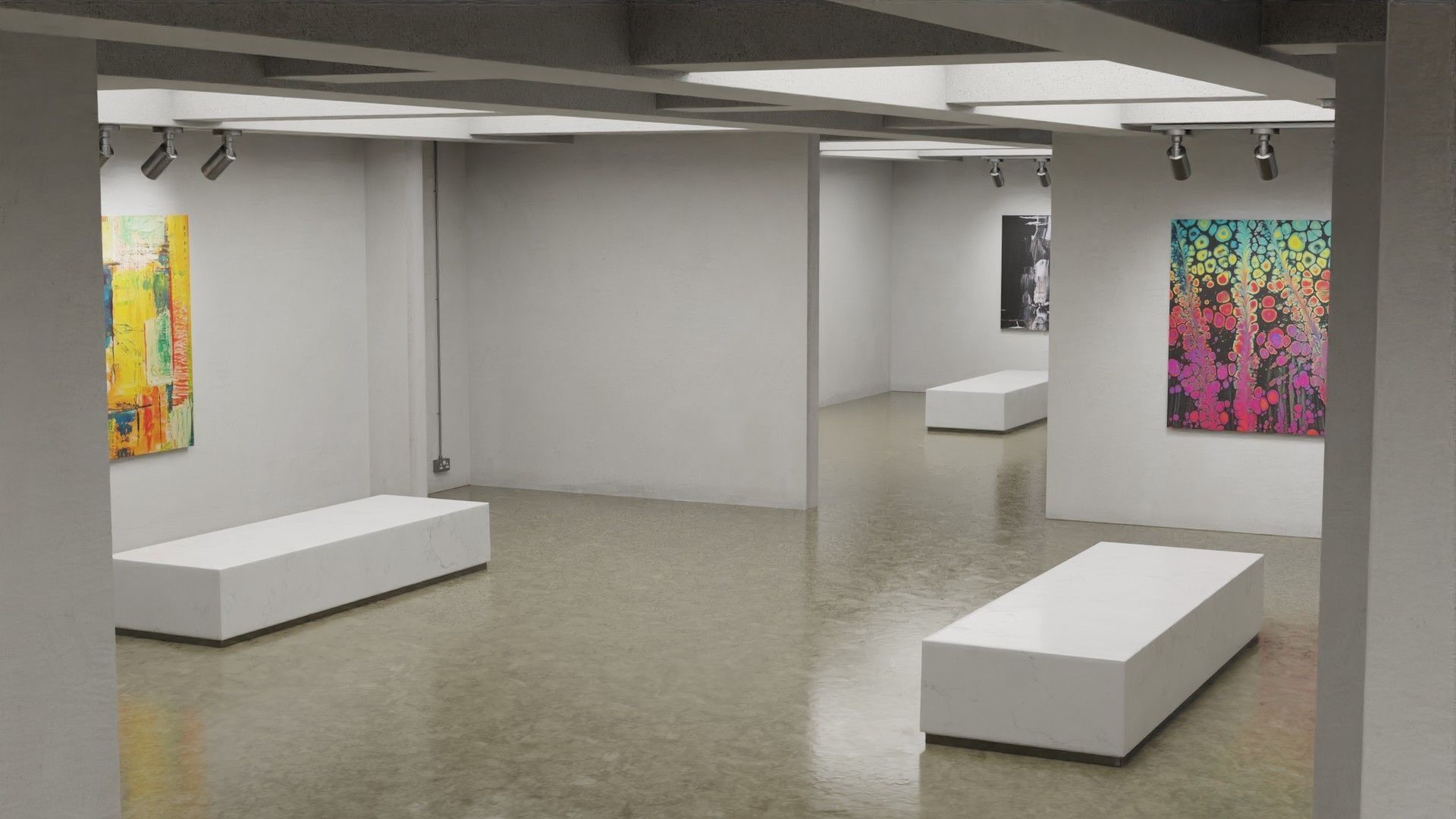 Art Gallery 3D Model - Blender Low-poly 3D model_2