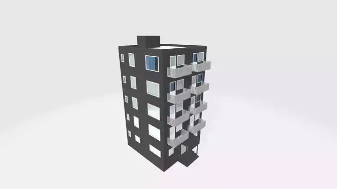 House block building 3D model