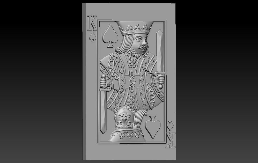 King card Pendant 3D print model_1