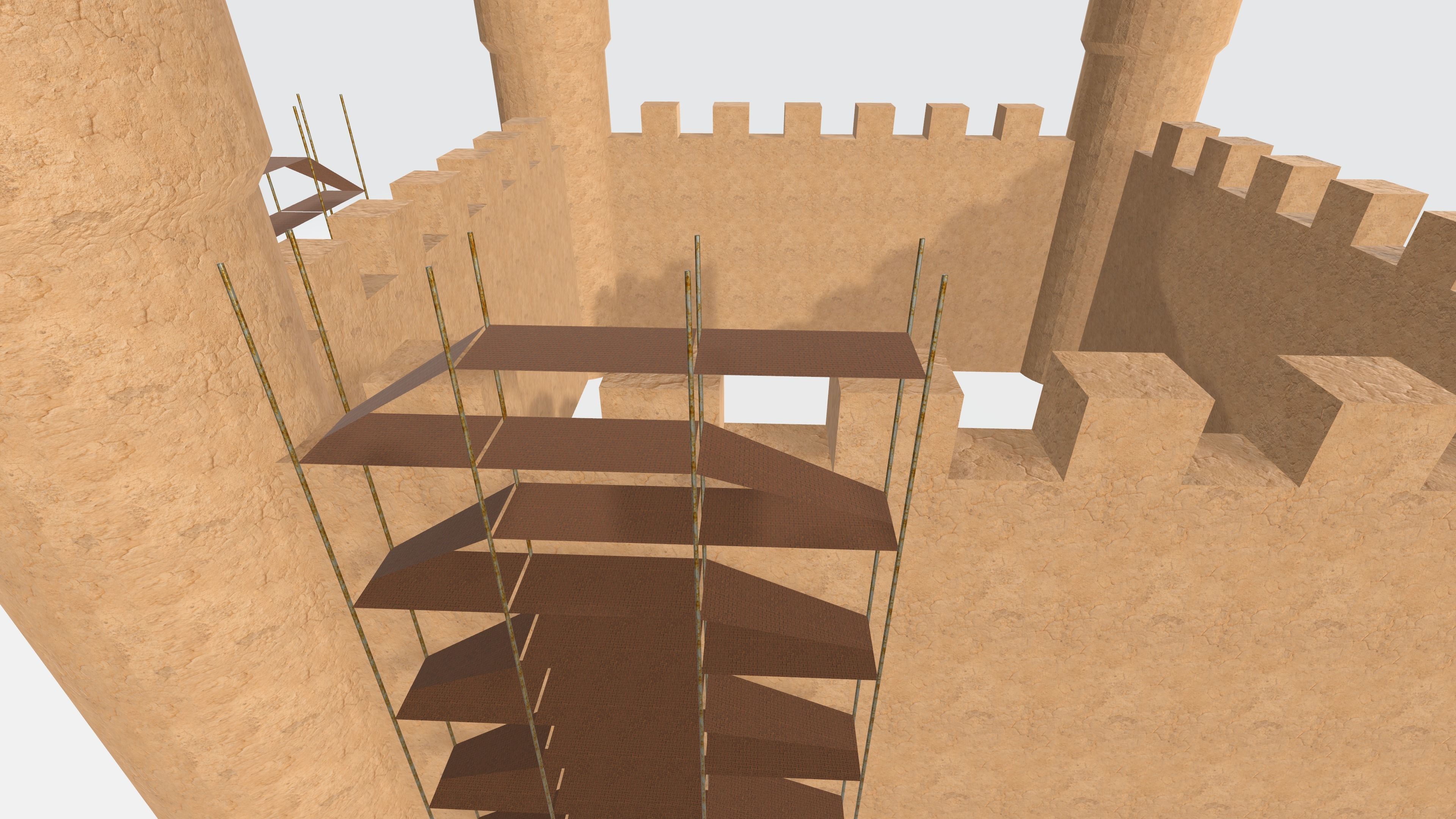 Castle 3D model free Free low-poly 3D model_3