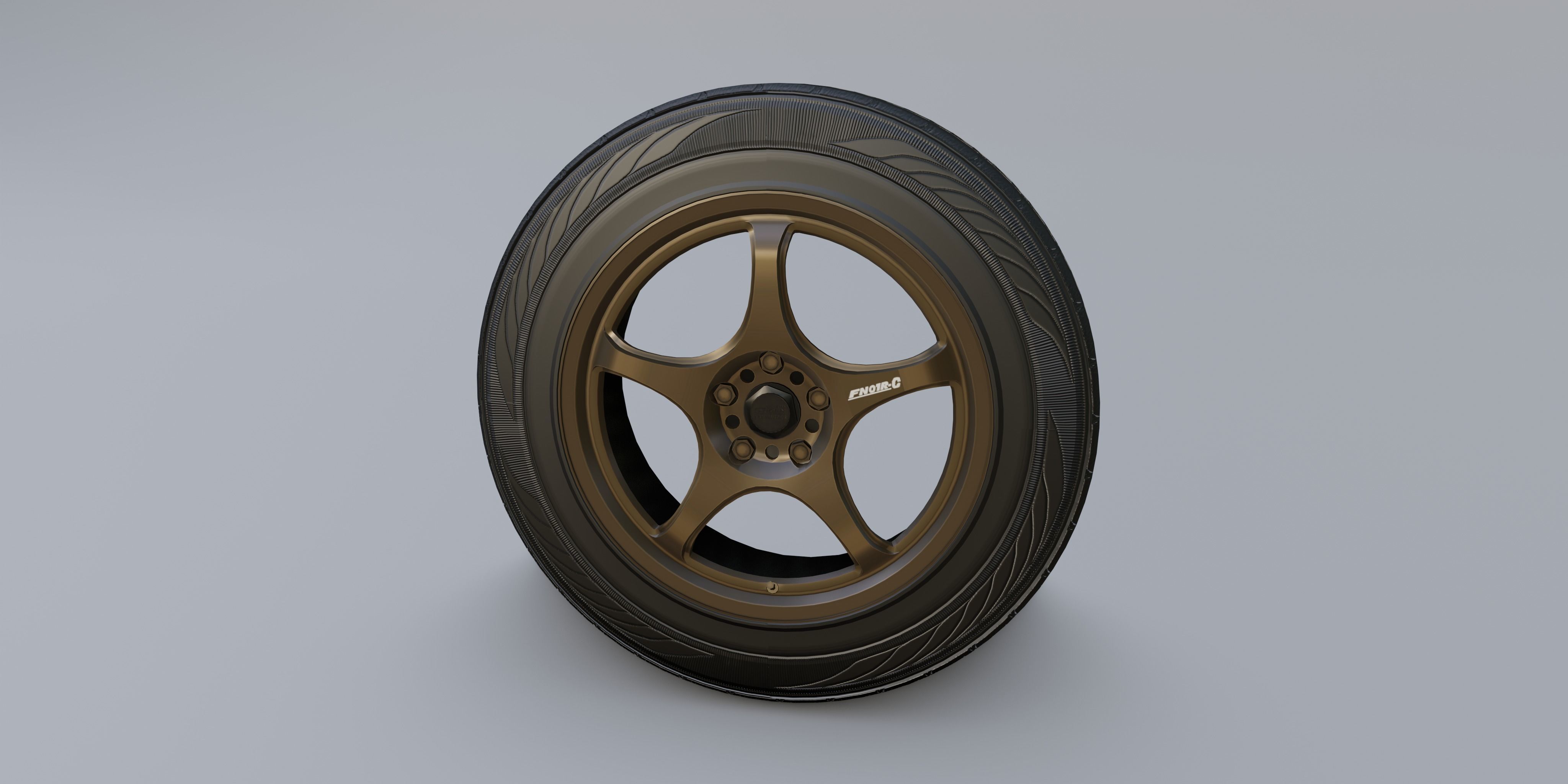 Wheels - 5Zigen FN01R-C 3D model_2