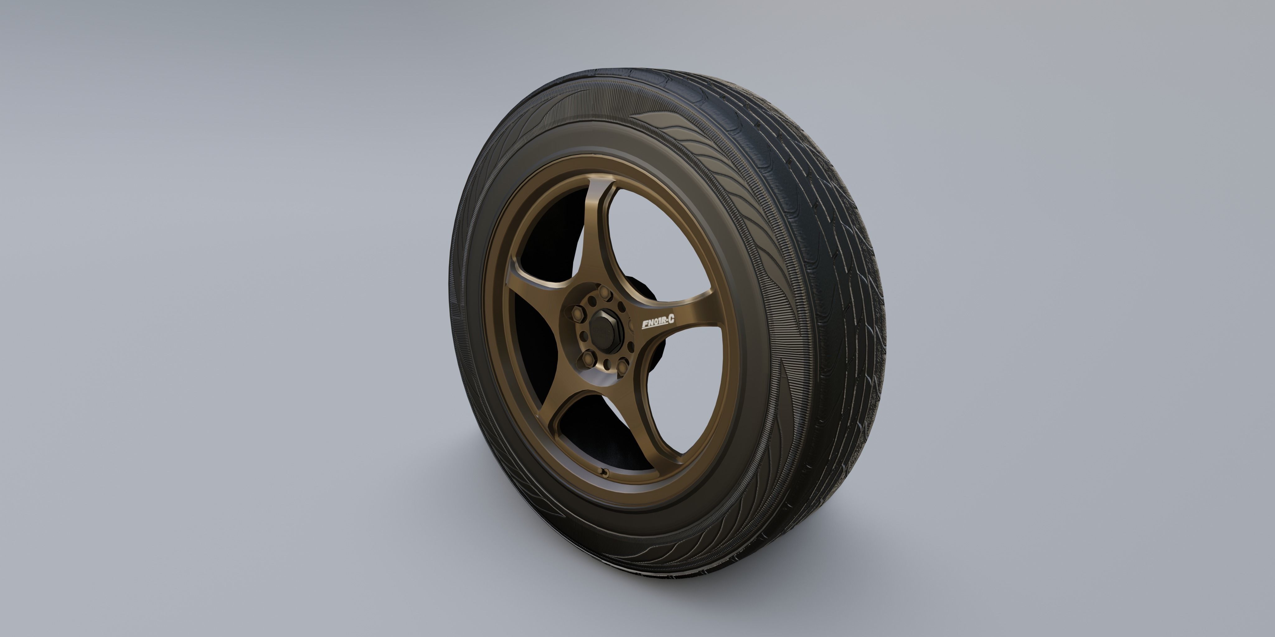 Wheels - 5Zigen FN01R-C 3D model_7