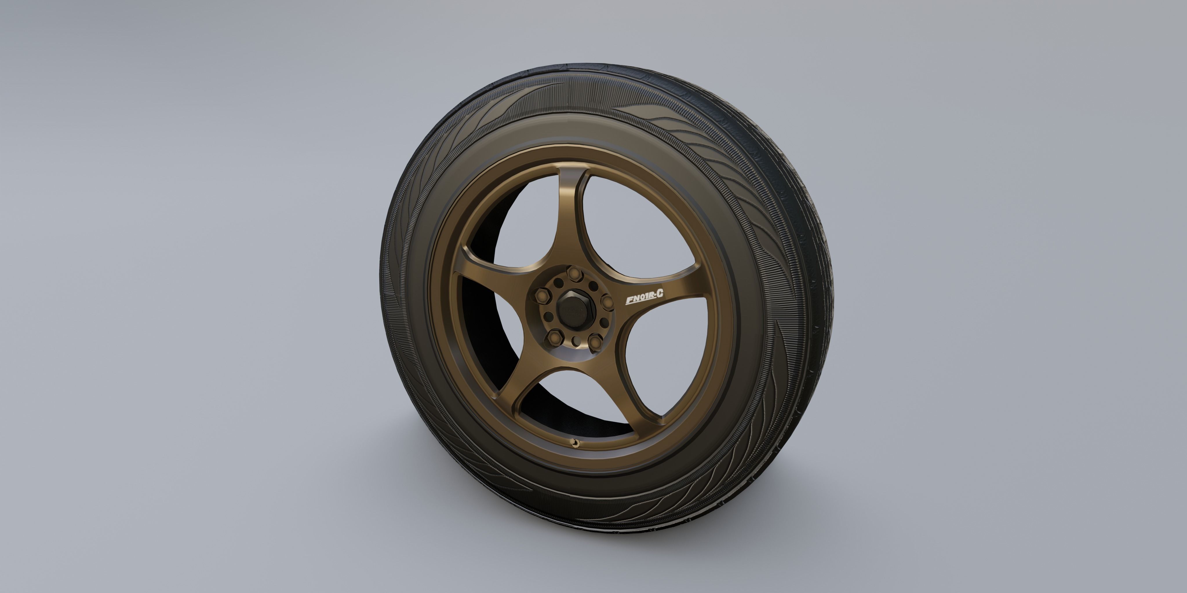 Wheels - 5Zigen FN01R-C 3D model_4