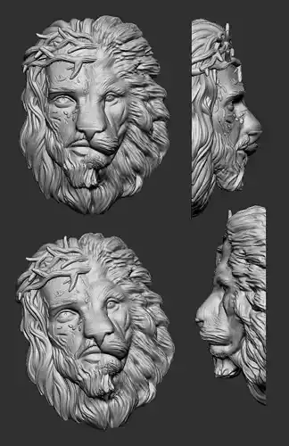 Jesus lion Pendant  3D print model