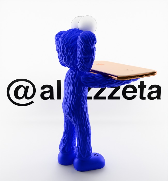 Kaws BFF Cellphone Stand Textured Low-poly 3D model_13