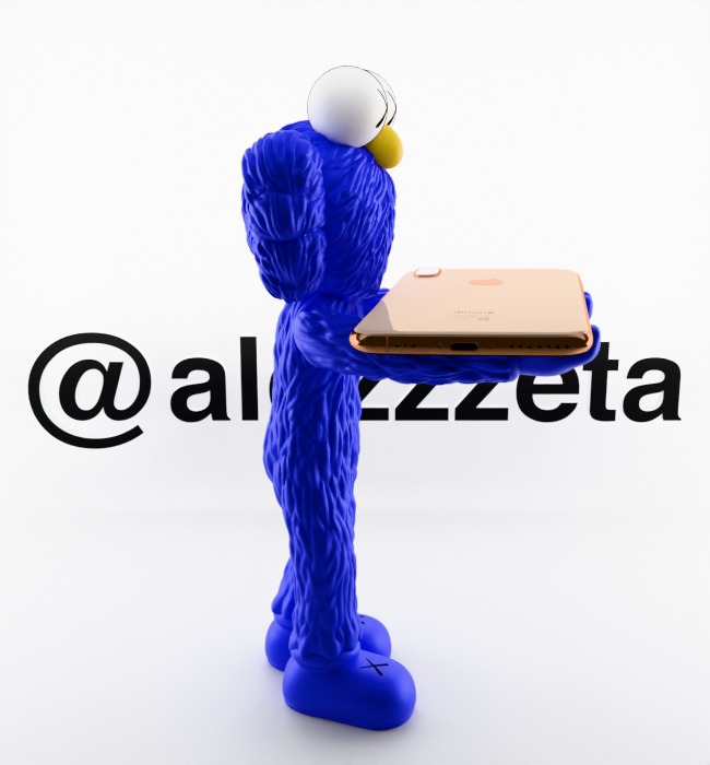 Kaws BFF Cellphone Stand Textured Low-poly 3D model_15