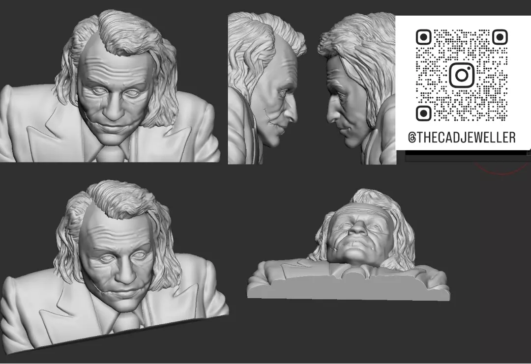 Joker face 3d model 3D print model_0