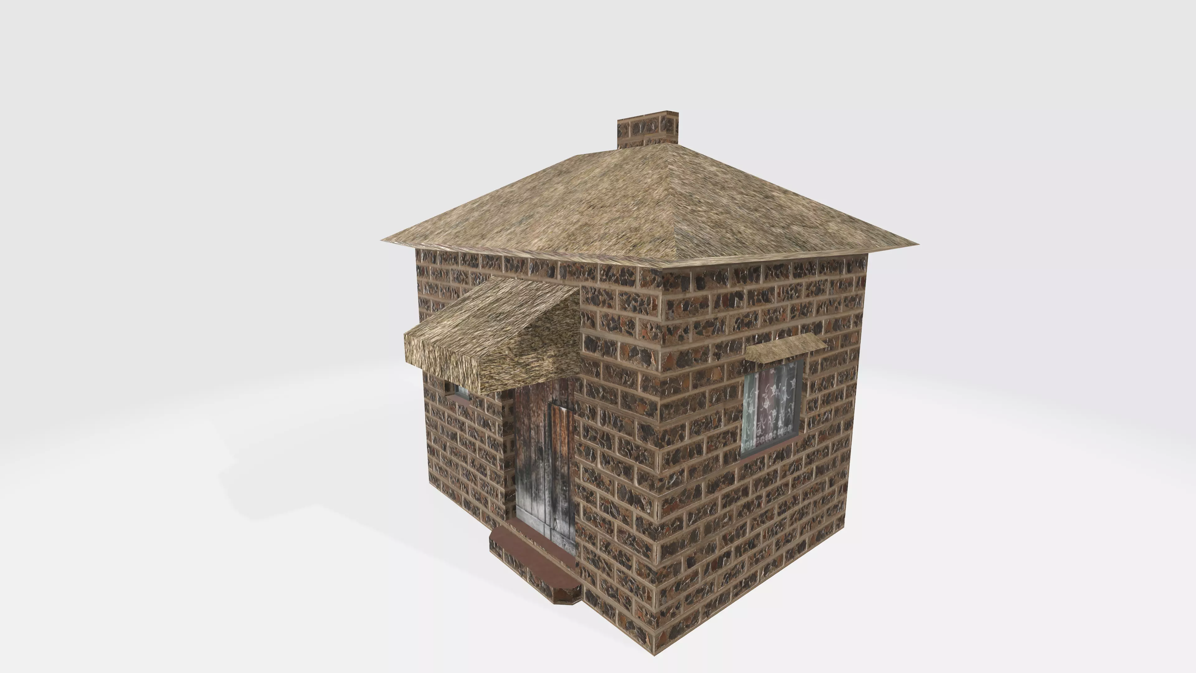 Small house 3d model Free low-poly 3D model