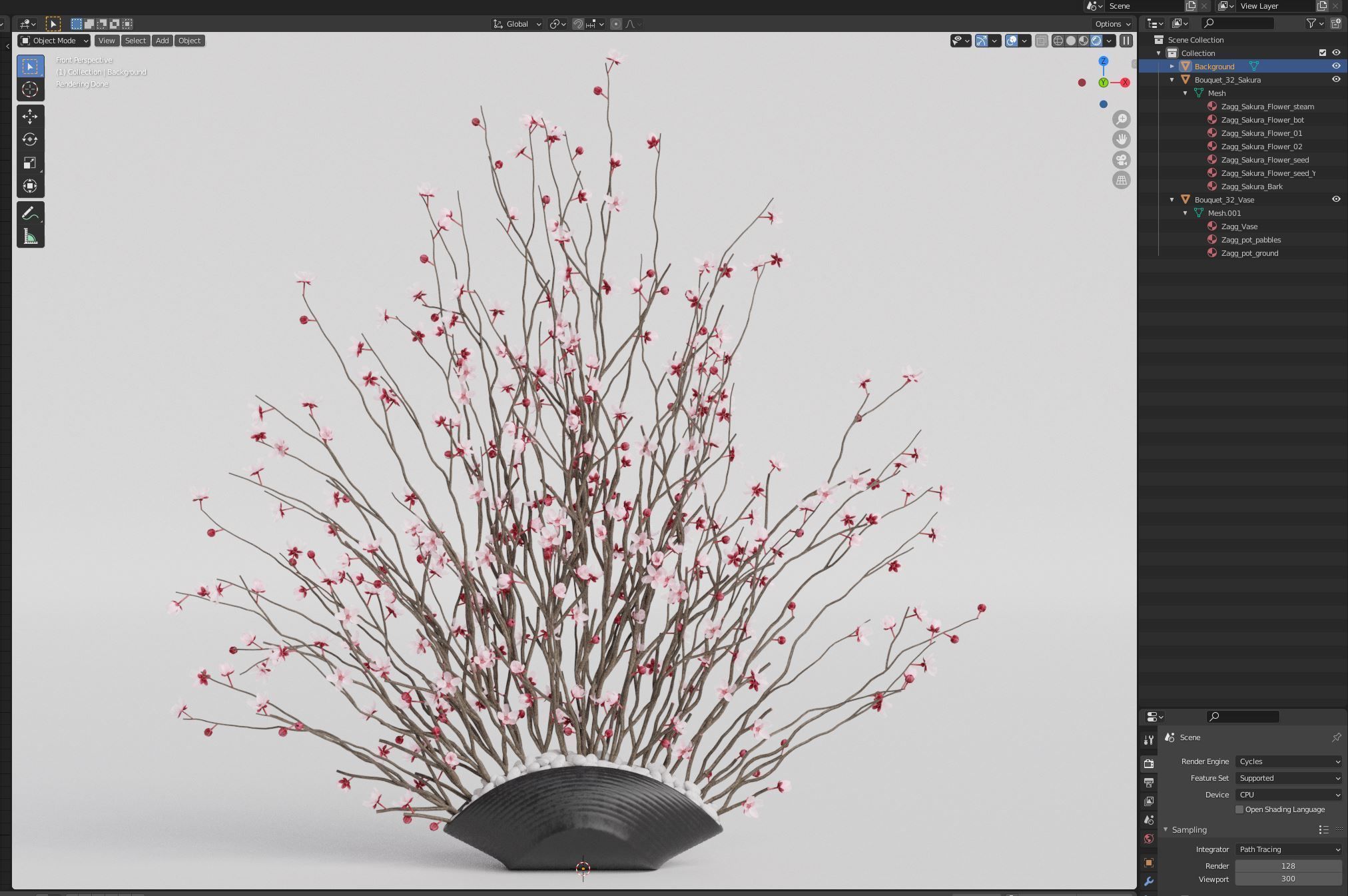Bouquet 32 3D model_6