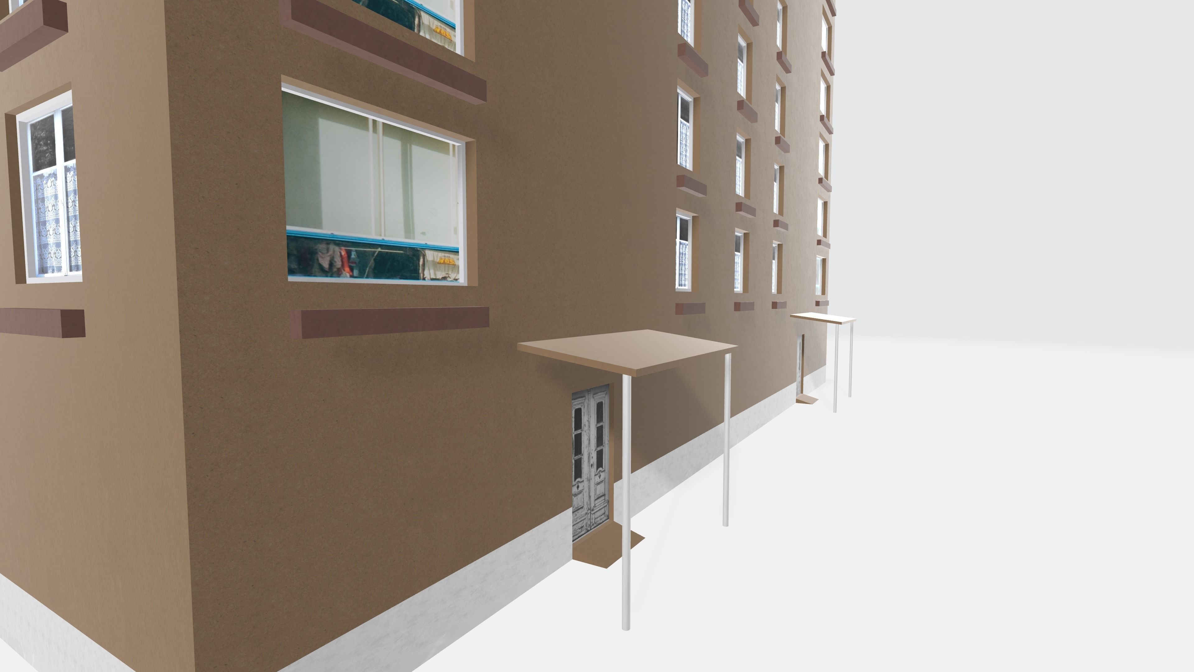 Big storey block 3d model Free low-poly 3D model_2