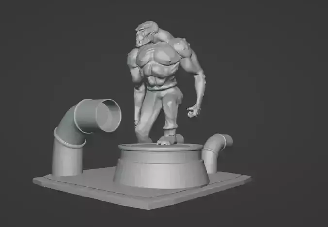 Batman Animated Series Killer Croc 3D Model