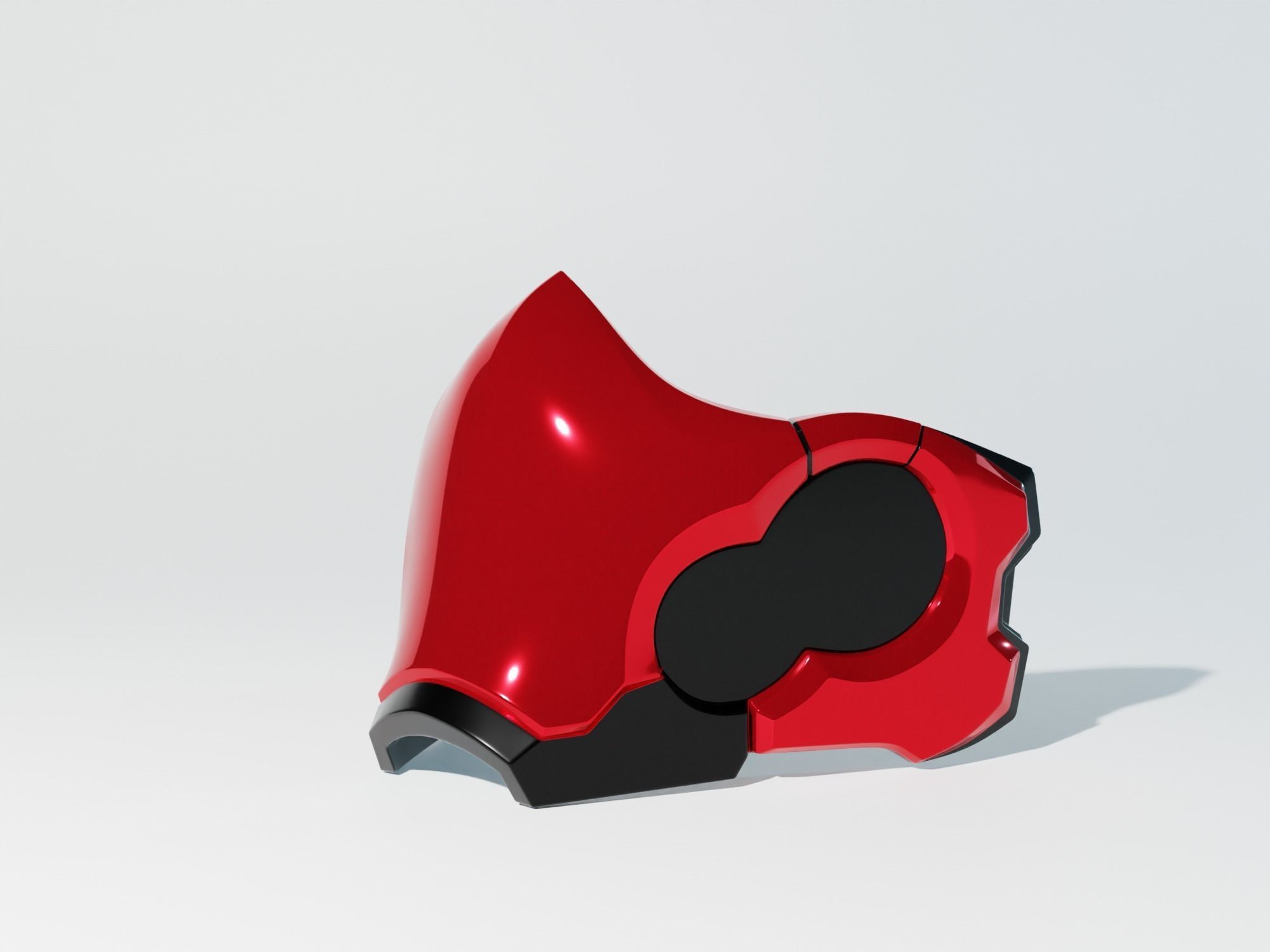 Red Hood  Mask Helmet Cosplay STL 3D Print file halfmask 3D print model_5