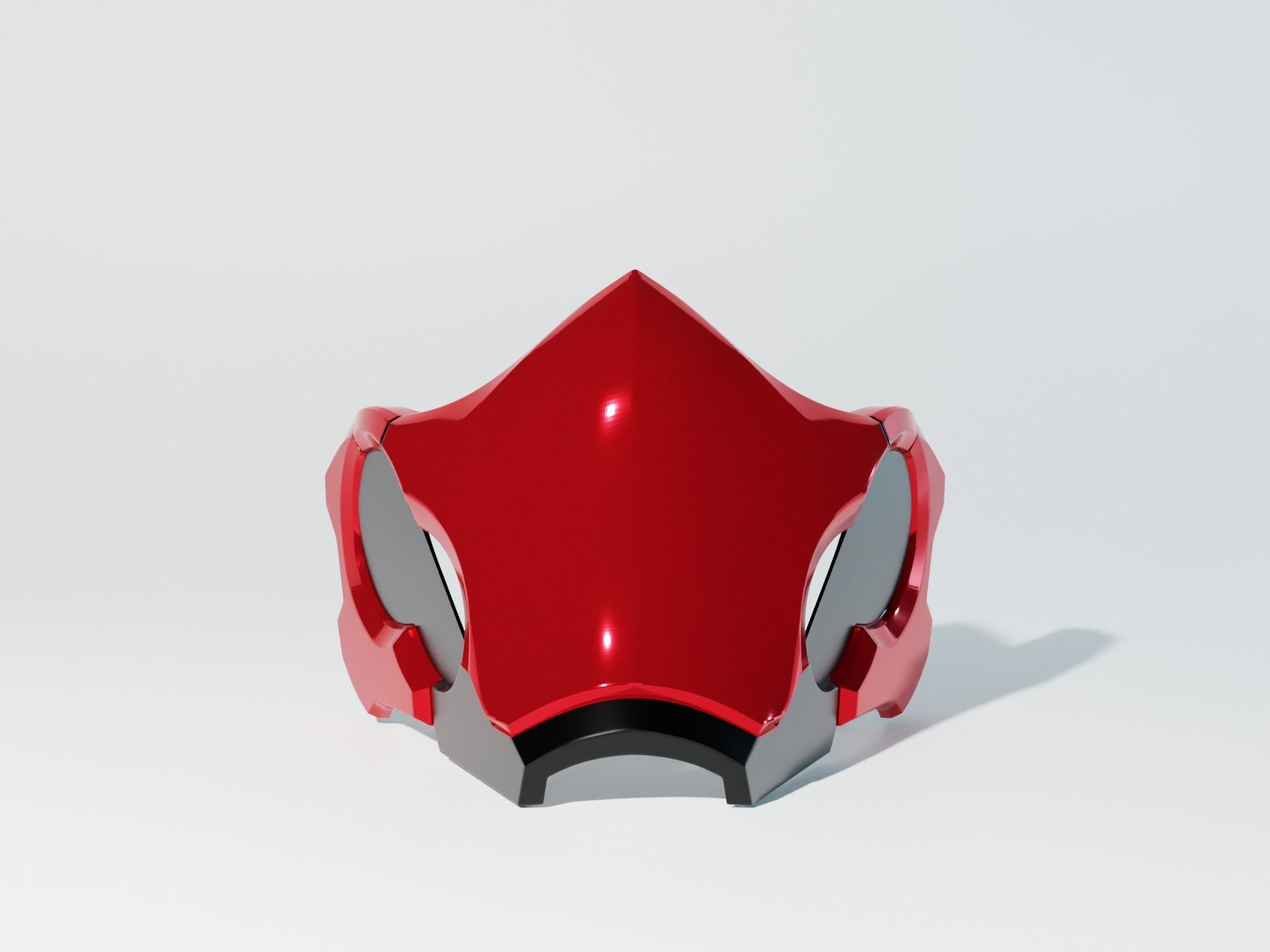 Red Hood  Mask Helmet Cosplay STL 3D Print file halfmask 3D print model_3