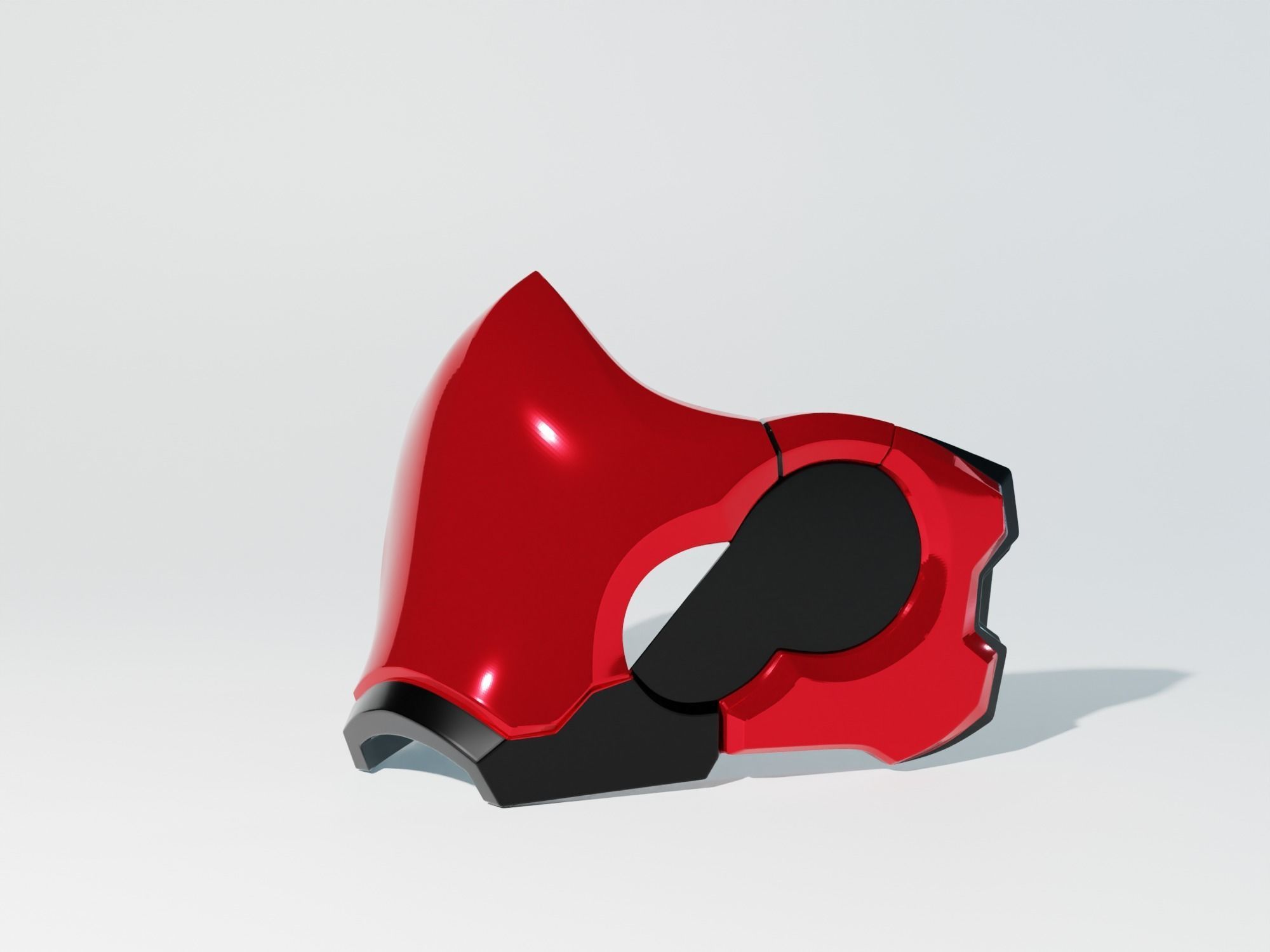 Red Hood  Mask Helmet Cosplay STL 3D Print file halfmask 3D print model_2