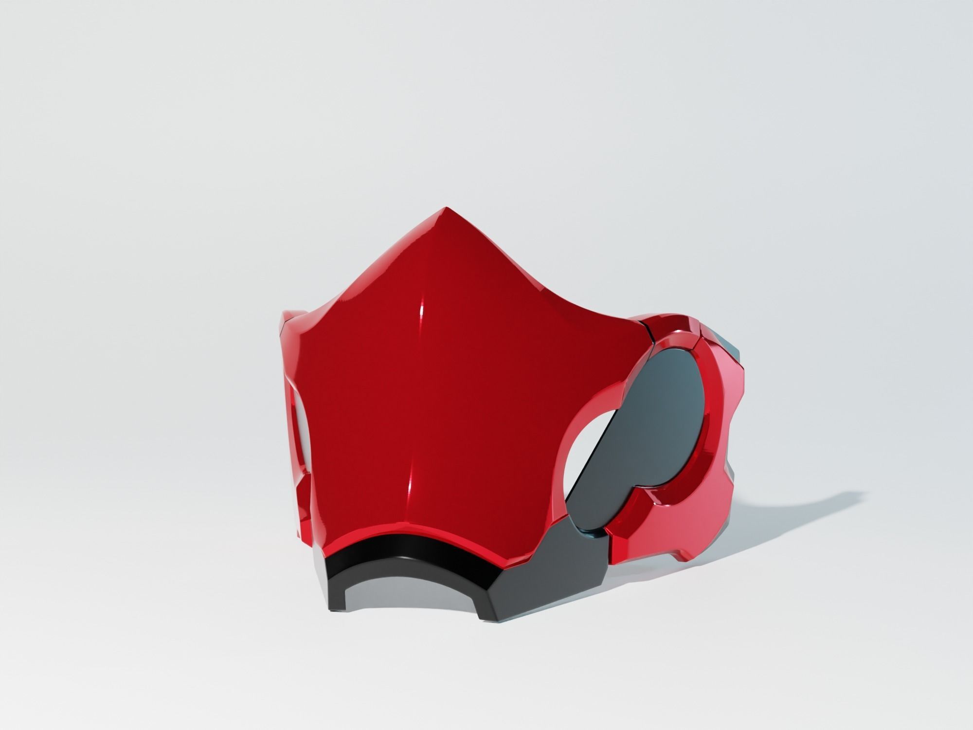 Red Hood  Mask Helmet Cosplay STL 3D Print file halfmask 3D print model_1