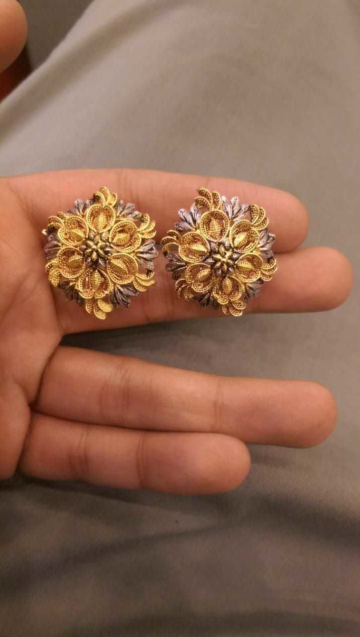 Traditional Indian Earring Set 3D print model 3D print model_7