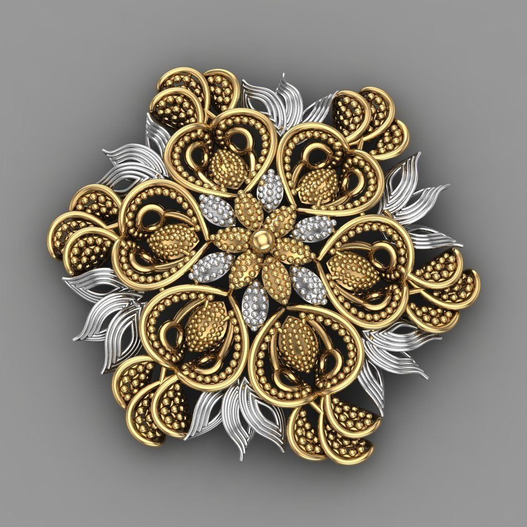 Traditional Indian Earring Set 3D print model 3D print model_1