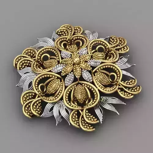 Traditional Indian Earring Set 3D print model