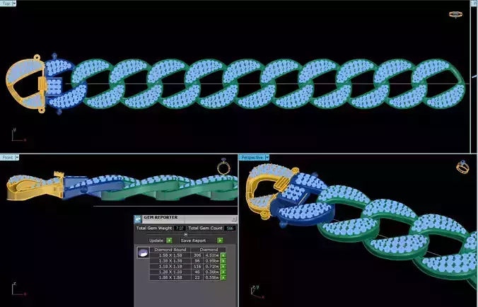 Cuban Bracelets 3D Print models