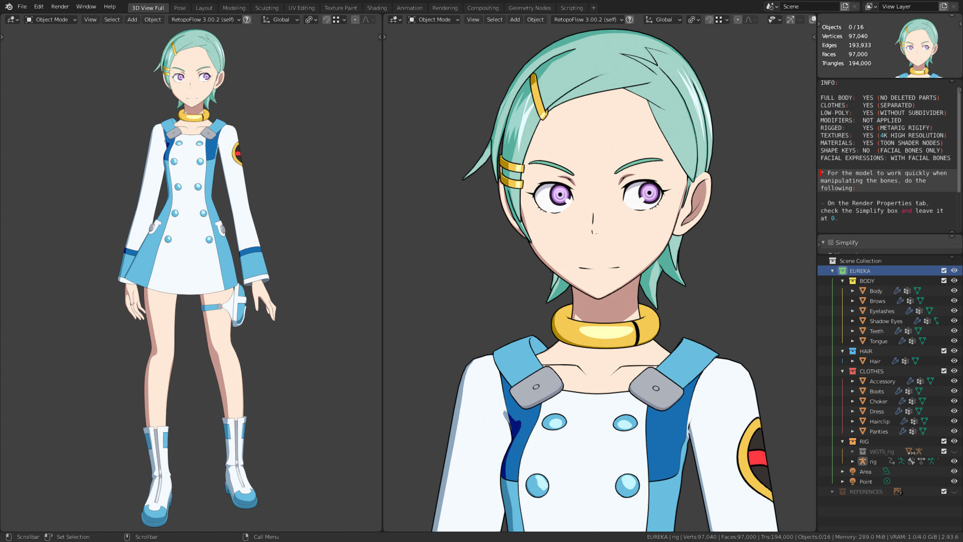 Eureka - Eureka Seven - 3D Model Blender Low-poly 3D model_12