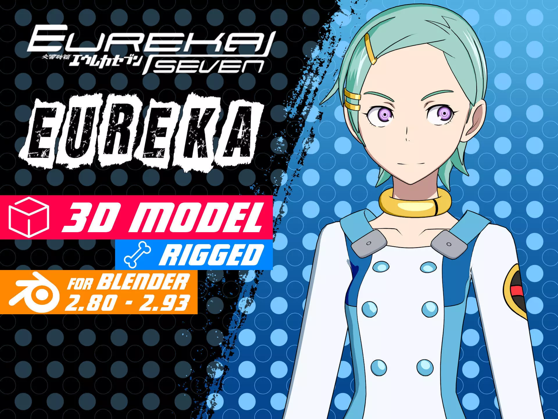 Eureka - Eureka Seven - 3D Model Blender Low-poly 3D model_0
