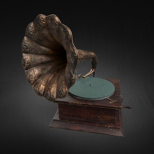 Gramophone Low-poly 3D model