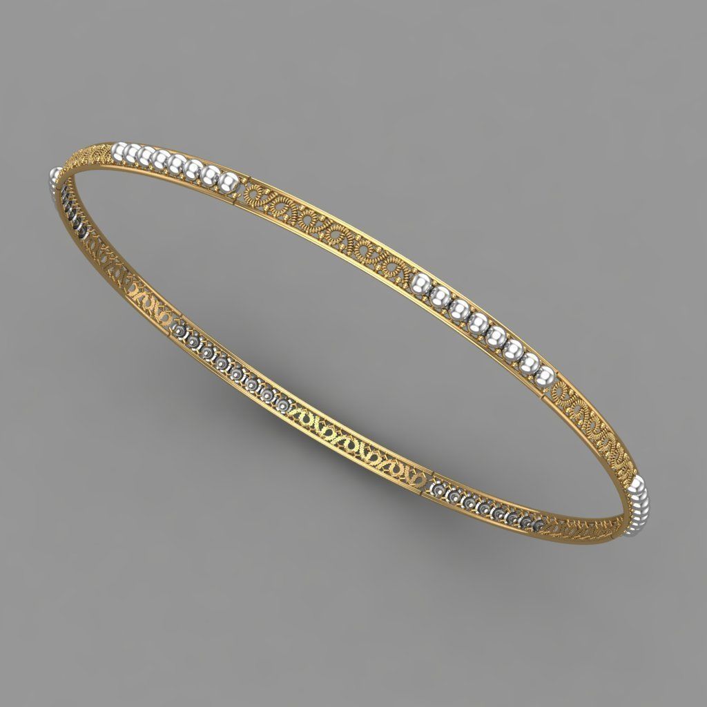 Traditional indian Banle for Women 3D print model 3D print model_1