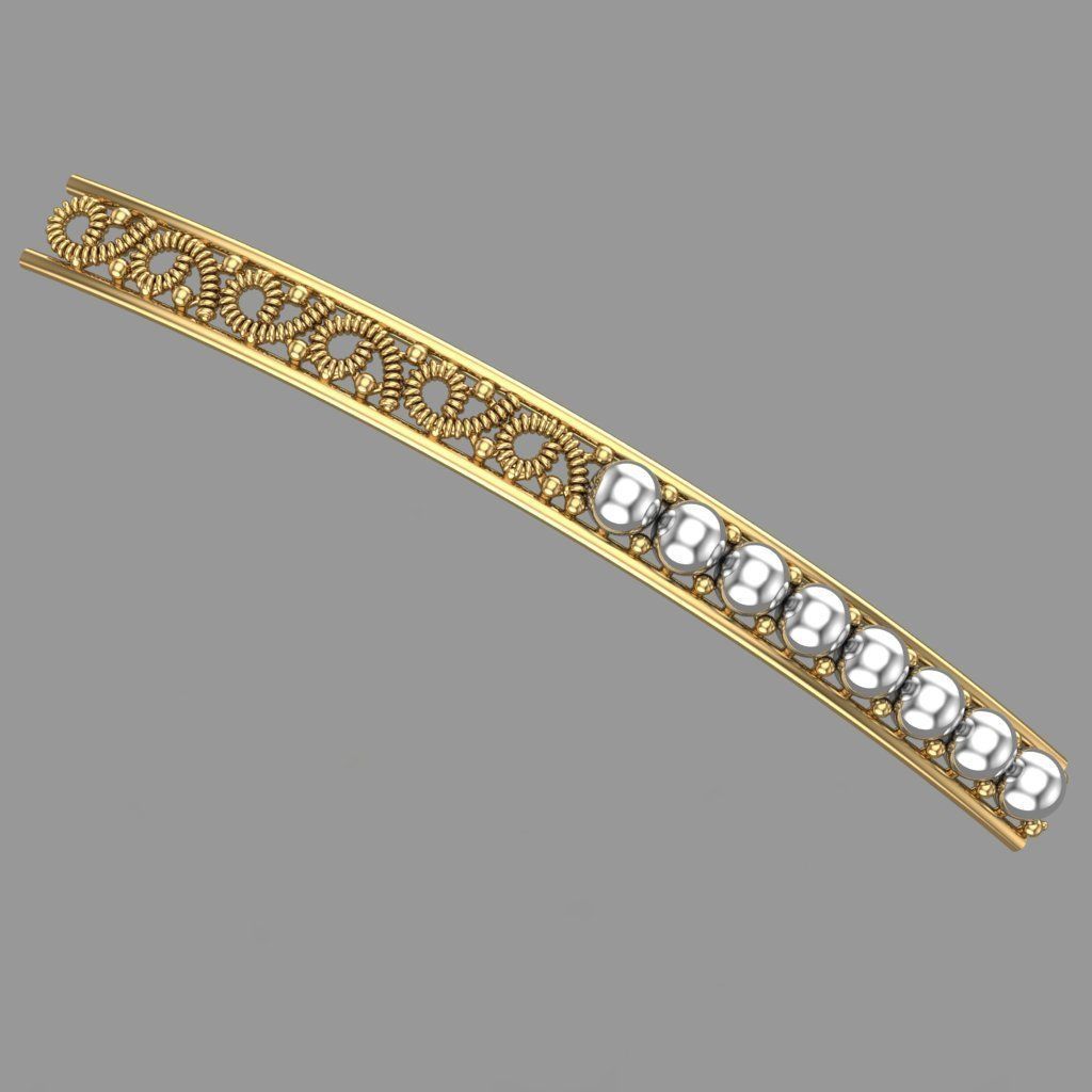 Traditional indian Banle for Women 3D print model 3D print model_2