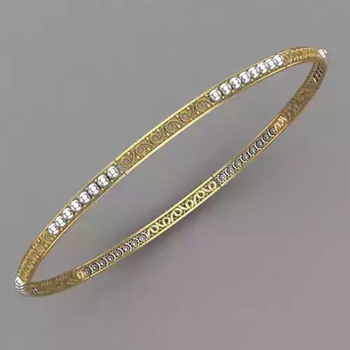 Traditional indian Banle for Women 3D print model