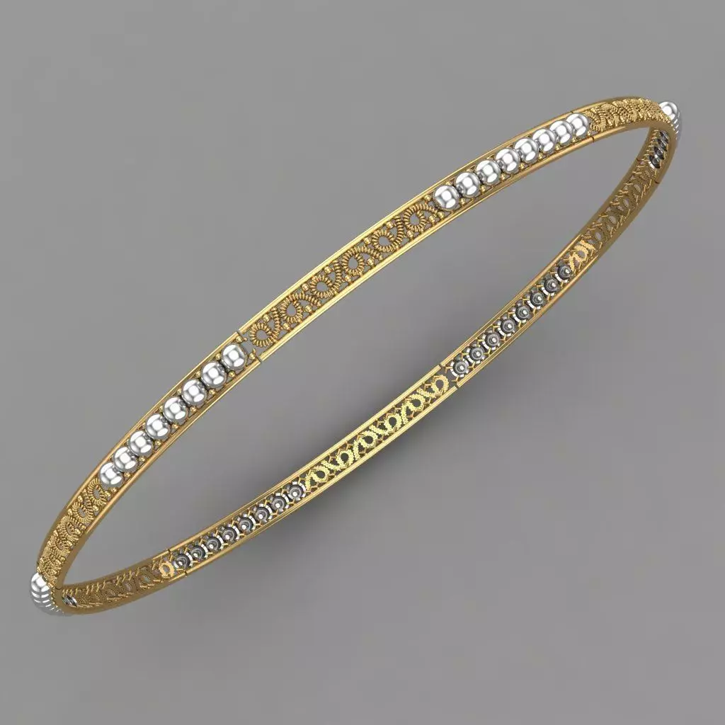 Traditional indian Banle for Women 3D print model 3D print model_0