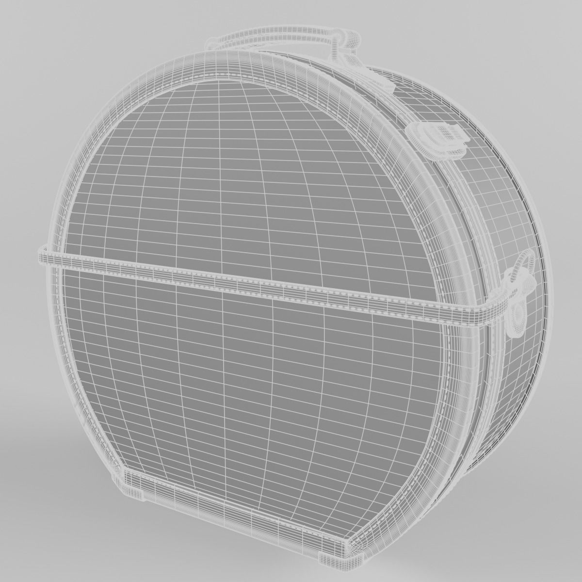 Steamline Diplomat Hunter Green Hatbox Large 3D model_5