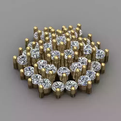 Diamond Pandent Set 3D print model