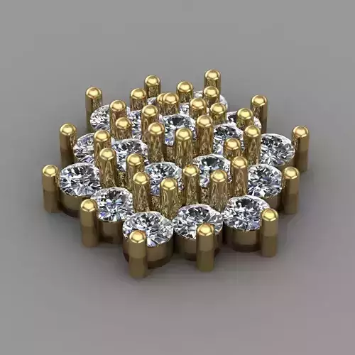 Diamond Pandent Set 3D print model