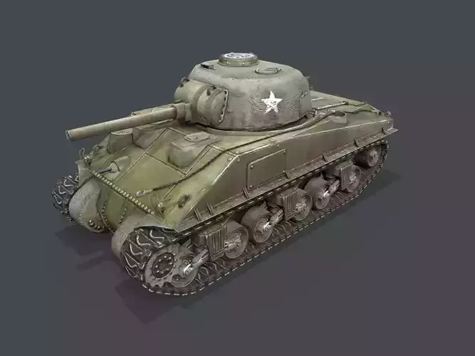M4 Sherman Low-poly 3D model