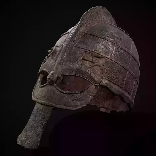 Marvelous Metal Viking Helmet Low-poly 3D model