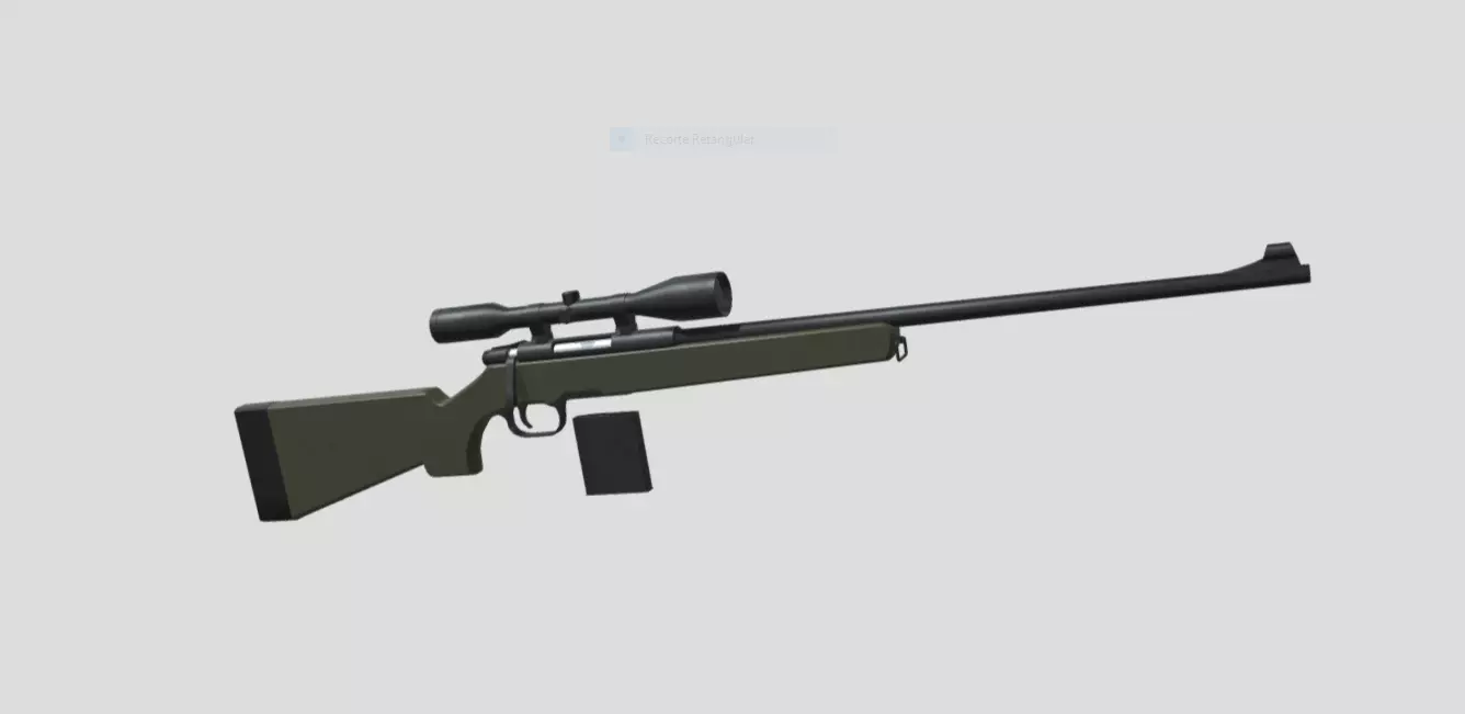 Sniper Rifle with magazine 3D model
