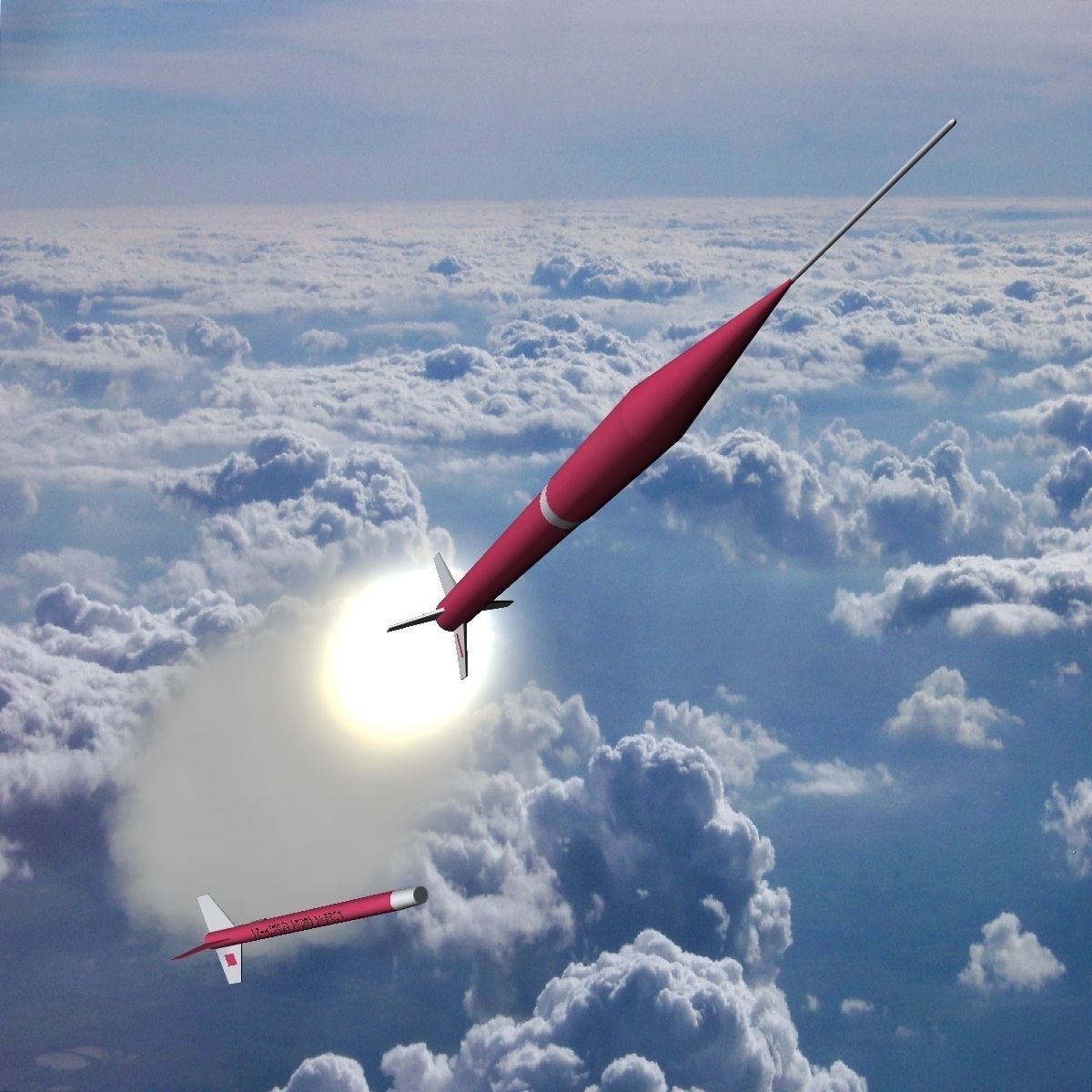 Beta Centauro Rocket Low-poly 3D model_1