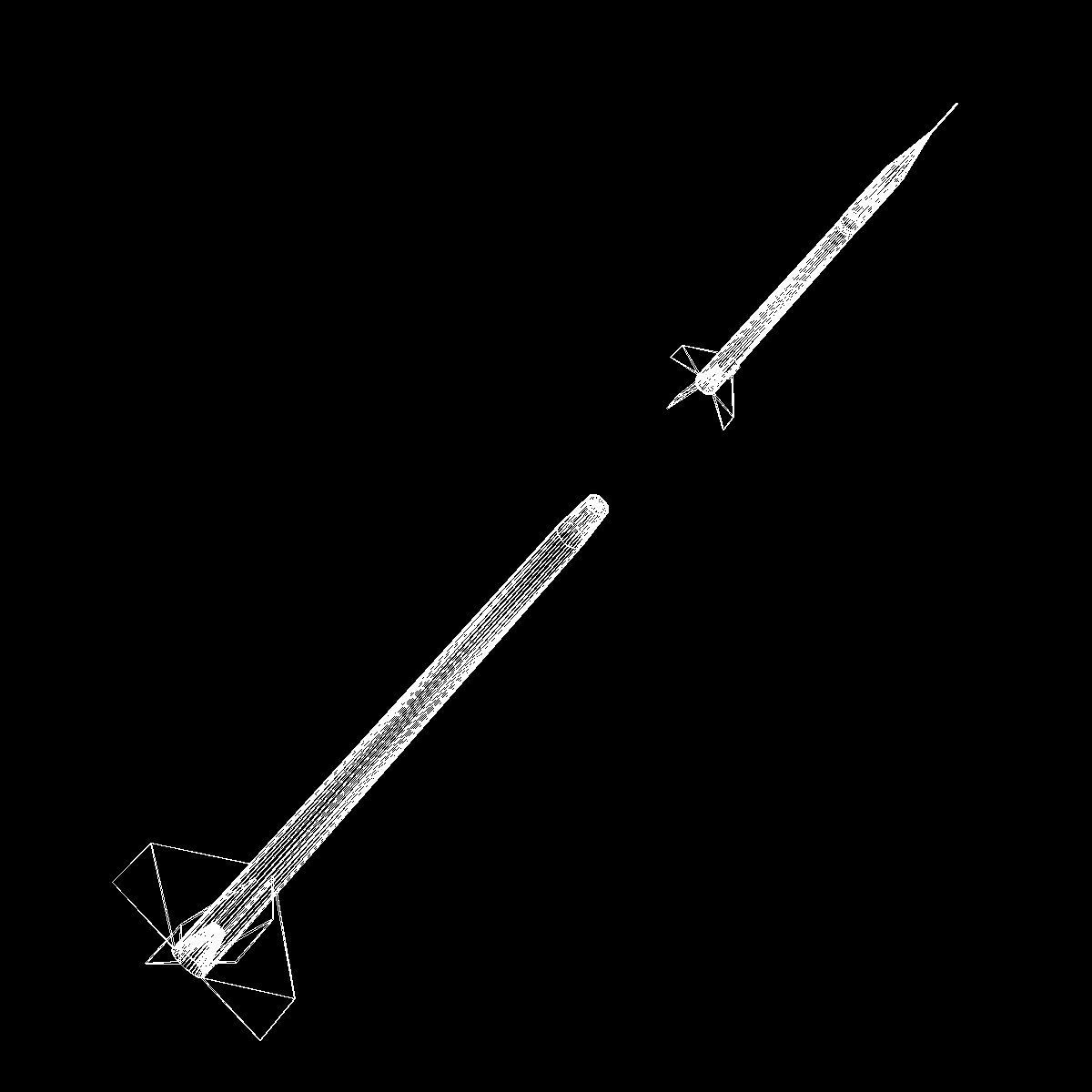 Beta Centauro Rocket Low-poly 3D model_11