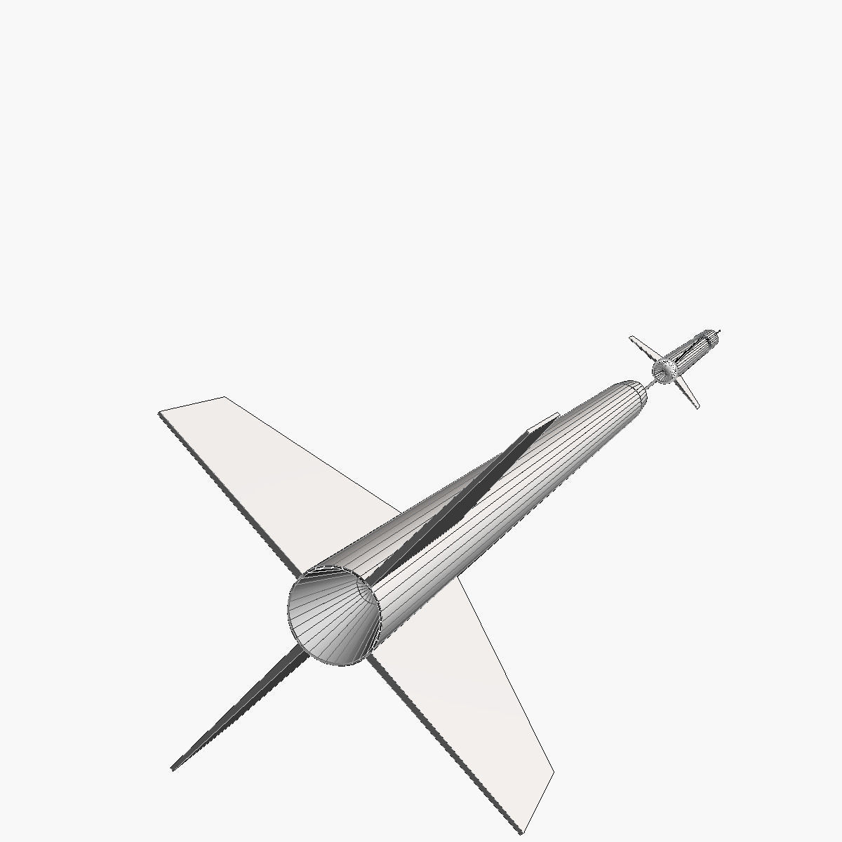 Beta Centauro Rocket Low-poly 3D model_9