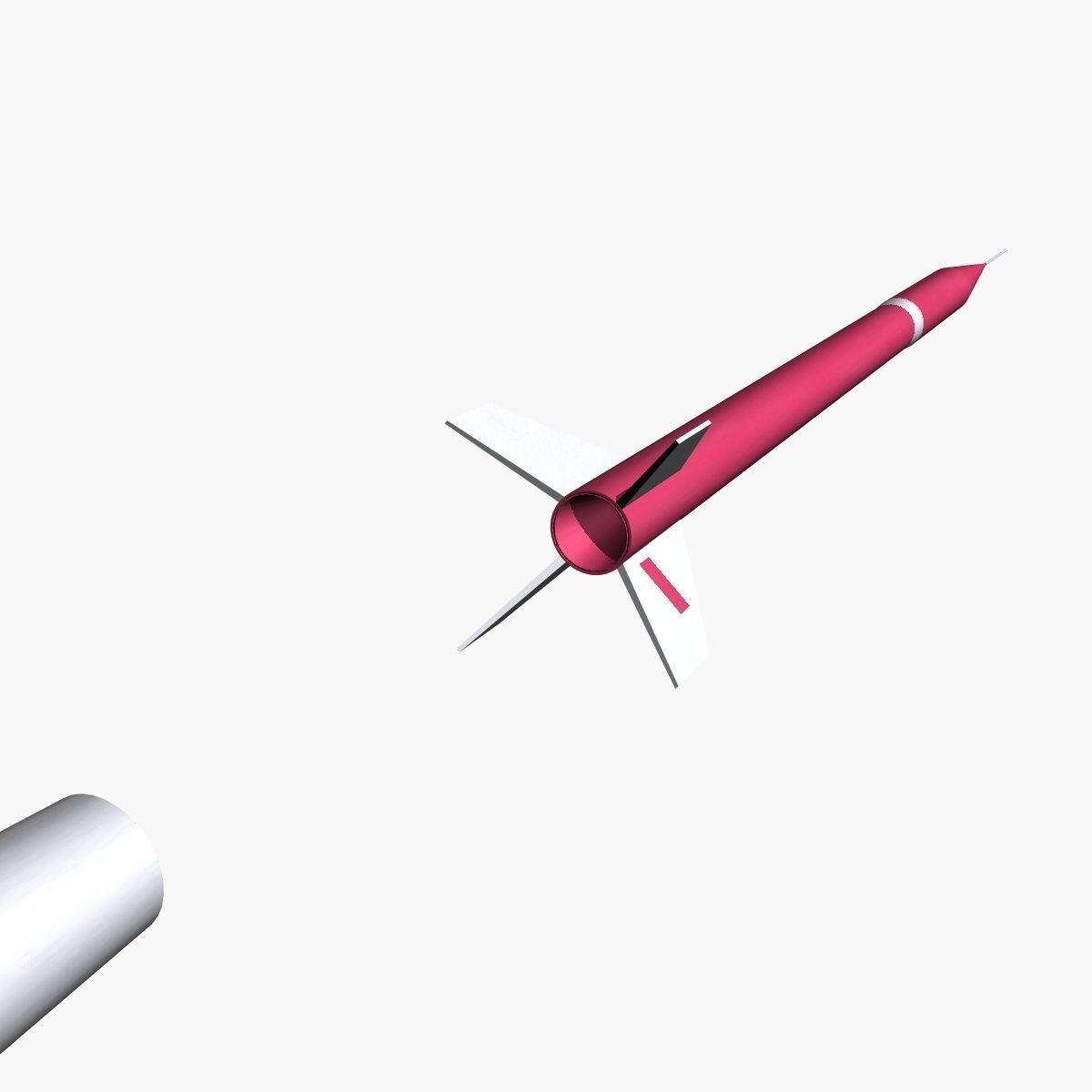 Beta Centauro Rocket Low-poly 3D model_2